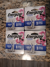 Energizer Ultimate Lithium AA Batteries 4 X 4 Pack - 16 Count Exp 12/50 Free shp