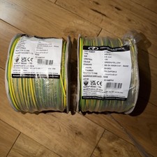 2x Pamukkale Kablo 6491B 2.5mm'  Single Core Cable Green/Yellow  (100m)