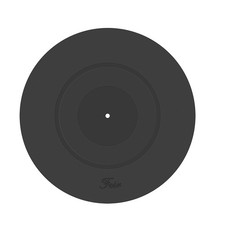Turntable Platter Mat Black Rubber Silicone Design for Universal to All LP Vi...