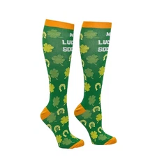 Unisex Me Lucky Socks Funny St Patricks Day Compression Socks for Women and Men