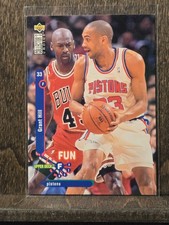 1995-96 Collector's Choice Michael Jordan 45 Guarding Grant Hill Detroit