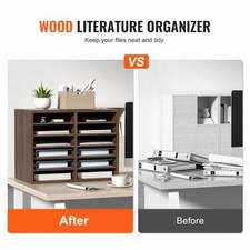 Literature Organizers 12 Compartments Office Mailbox with Adjustable