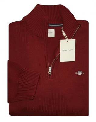 Gant Plumped Red Casual Cotton Half Zip Pullover Gr. XL / XXL