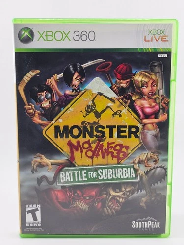Microsoft Xbox 360 Monster Madness Battle For Suburbia CIB Cleaned & Tested