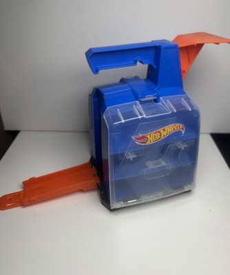 Hot Wheels Track Builder Display Launcher Carrying Case GCF92 - Holds 6 Cars