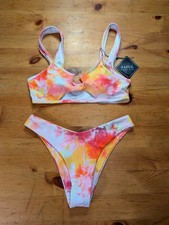 NWT Zaful Tie Dye Bikini 2 piece Swimsuit Size S 4 