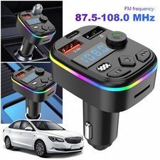 Wireless Car FM Transmitter with wireless connectivity 5.3, Hands-Free Calling