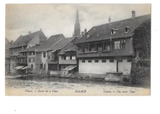 Old postcard ALSACE Bords de la Thur Thann