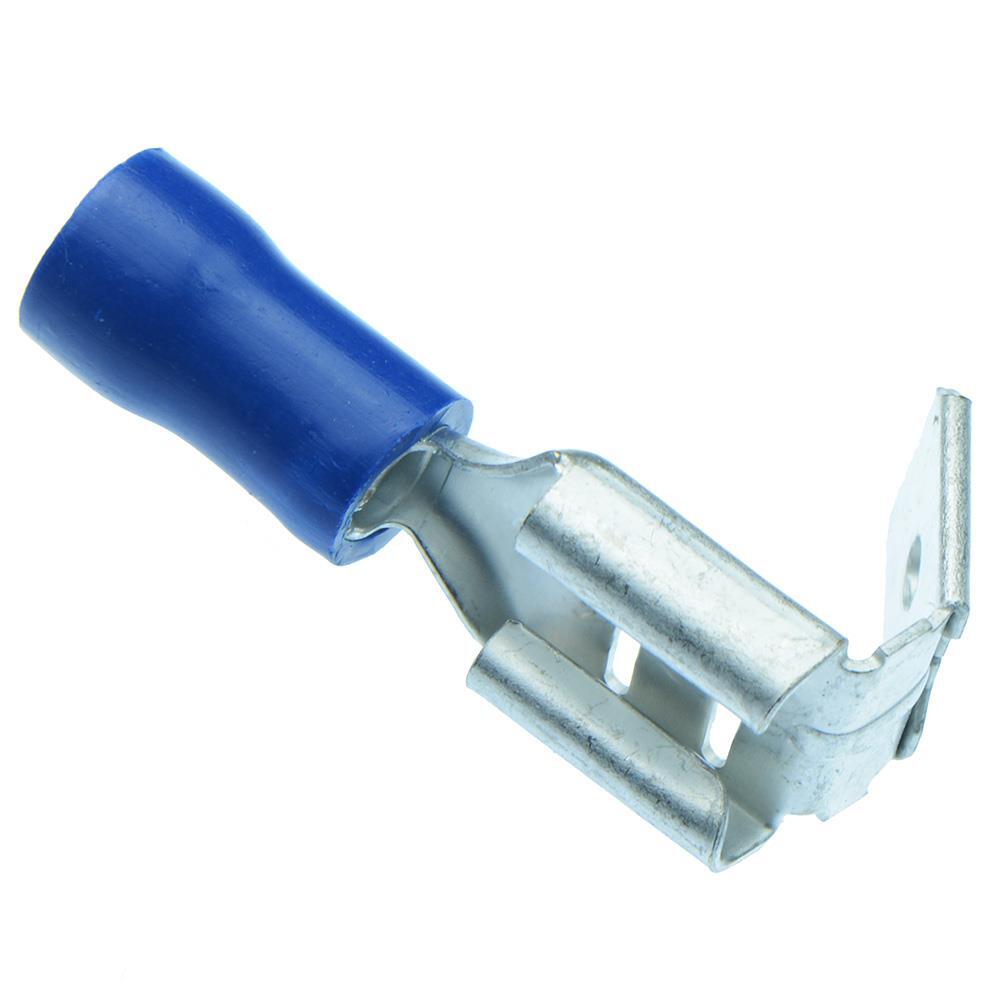 50 x Blue Insulated Piggyback Crimp Spade Terminal Connector