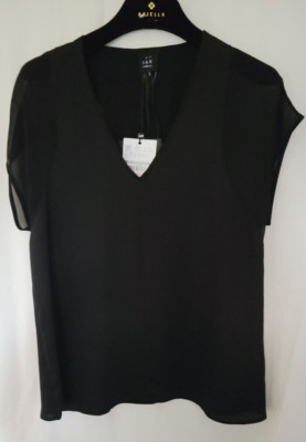 MARELLA Fiala Blouse 10(S) Women Black Brand New