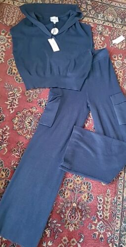 Knitted Set Sweater Set Pink ROSE Knitted Wide Leg Pants Two Piece Set