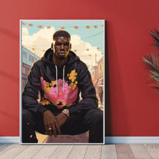 Paul Pogba, Illustration Painting , Football Art Digital Wall Art Poster Decor