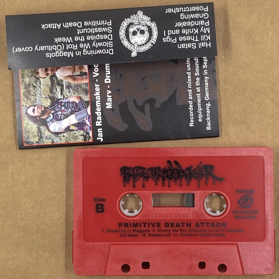 RADEMASSAKER Cassette Tape PRIMITIVE DEATH ATTACK Death Metal OBITUARY COVER - Image 3 of 4