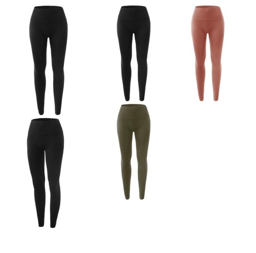Ribbed High Waist Seamless Leggings | eBay