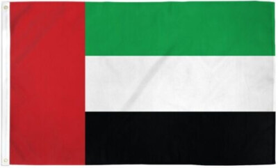 ''UNITED ARAB EMIRATES'' flag 3x5 ft polyester banner sign UAE Middle East UN 100D