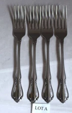 4 Oneida Oneidacraft Deluxe CHATEAU Stainless Steel DINNER FORKS