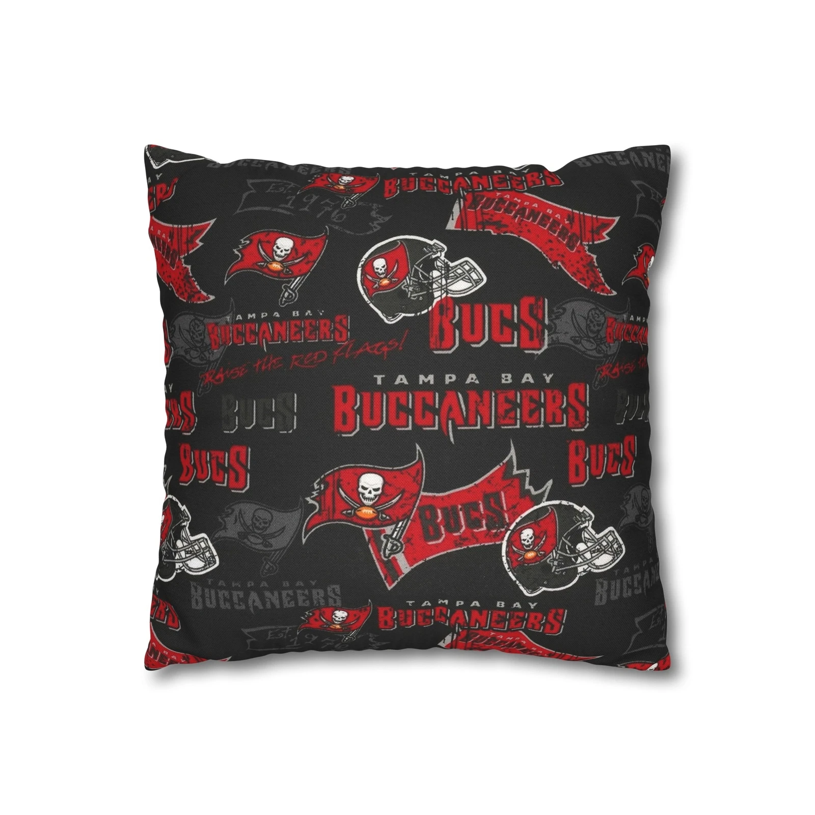 Tampa Bay Buccaneers Spun Polyester Square Pillowcase