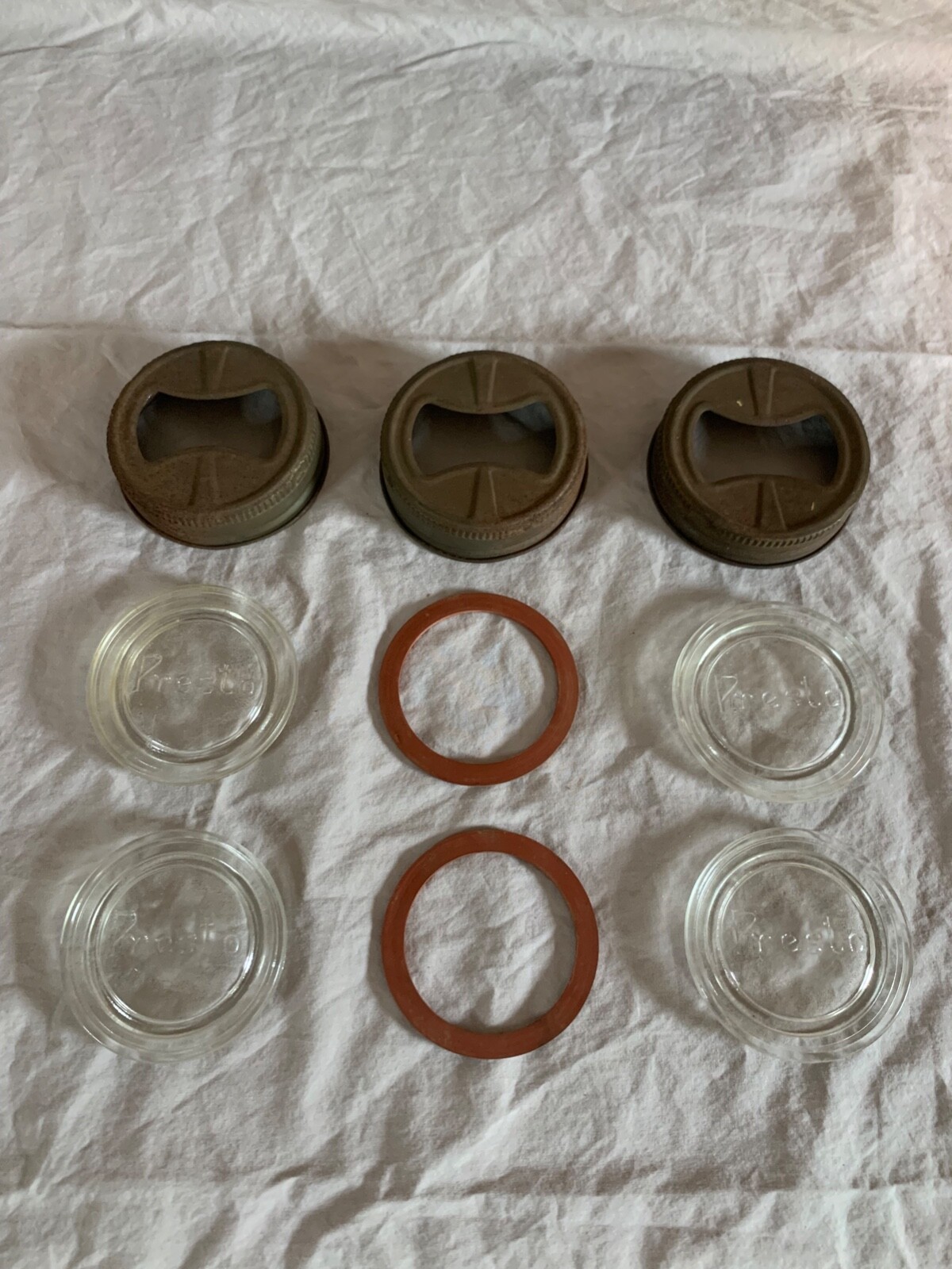 PRESTO Glass Canning Lids REGULAR MOUTH Mason Jar Antique Fruit