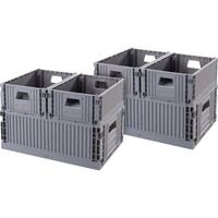 Rosenstein & SöHne 6Er-Set Kunststoff-Aufbewahrungskisten, Stapelbar, Two Sizes