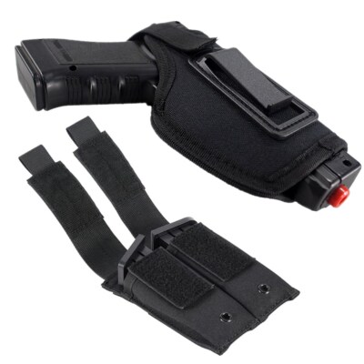 Tactical Concealed IWB Gun Holster Carry Pistol Pouch with Double Magazine Pouch