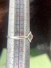 VINTAGE STERLING SILVER & NEEDLEPOINT CORAL RING, Size 6.5 — photo 2
