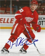 Detroit Red Wings Drew Miller Signed Autographed 8x10 COA B