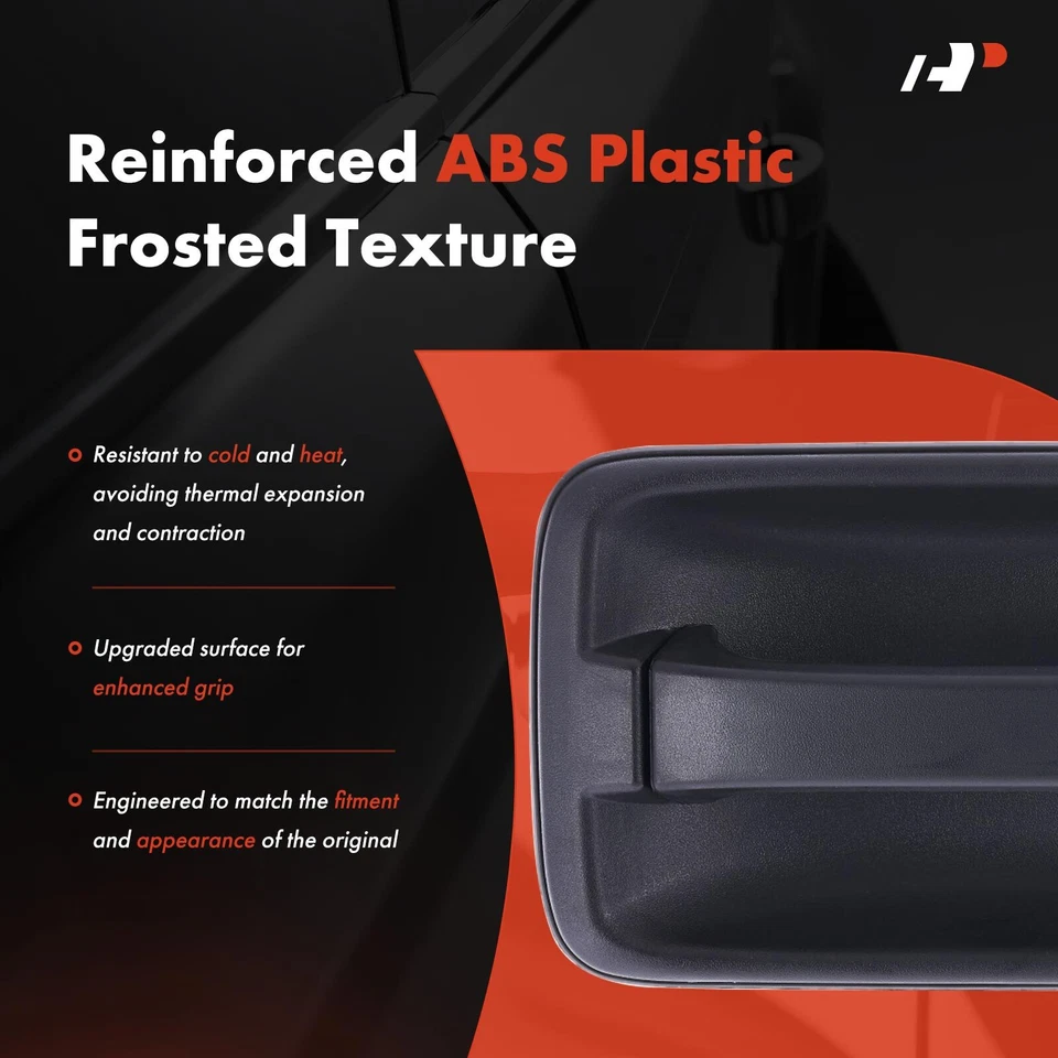 Manija de puerta exterior delantera derecha negra texturizada A-Premium para Chevy LCF 3500 GMC Foto 4 de 4