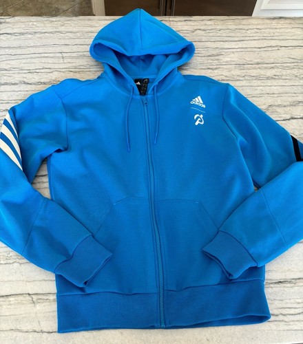 Men's Adidas X Peloton Blue Full Zip Track Jacket Hoodie Size S
