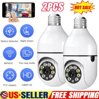 BOYKEEP 2PCS Wireless Security Camera System Outdoor Home 5G Wifi Night Vision Cam 1080P