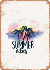 METAL SIGN - Summer Vibes - 3 - Vintage Look