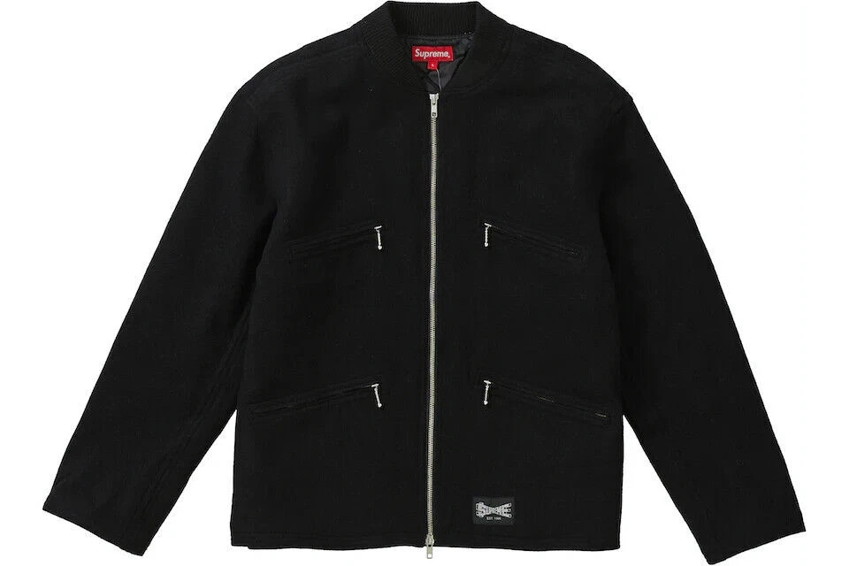 supreme   zip car jacket   new   size xl   black