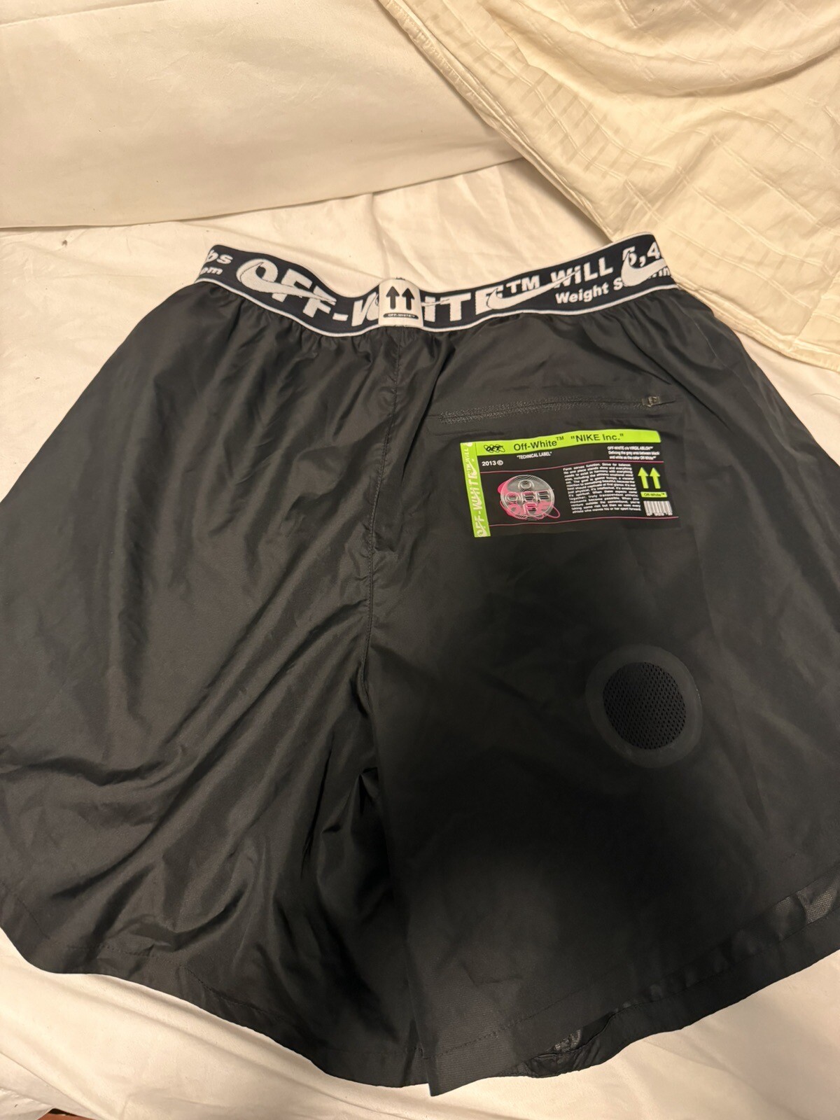 OFF WHITE X NIKE X pantaloncini Nike uomo bianco sporco