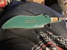 Chip Away Cutlery Bowie Hunting Knife 16.5” Fixed Blade W/ Sheath white handle