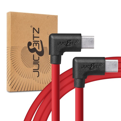 JuicEBitz® kątowy USB-C do C Typ C 3A Szybka ładowarka danych Kabel ładujący 3M 2M 1M - Zdjęcie 33 z 42