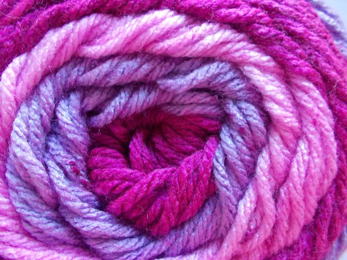 Premier Yarns Sweet Roll gradient yarn, Raspberry Swirl, 1 skein (245 yds) - Picture 3 of 4
