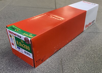 Fischer 8,0x280 TX40 Spanplattenschraube Power Fast Paket 75 Stück Holzschraube