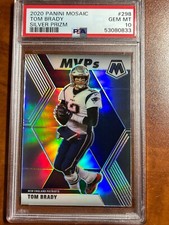 🔥  2020 Panini Mosaic Tom Brady MVP’s SILVER prizm PSA 10 Gem Mint Pop 27