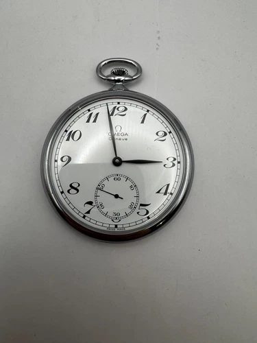 OMEGA Geneve Taschenuhr, Kal.960, Stahlgehäuse.