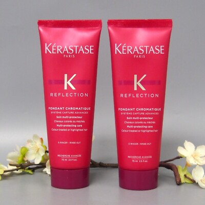 2 Pack, Travel Size Kerastase Fondant Chromatique 75ml /2.5oz each, 150ml 5oz tt