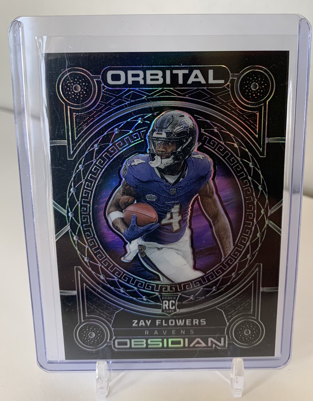 2023 Obsidian Orbital 💥 Zay Flowers 💥 # /135 Rookie RC Ravens