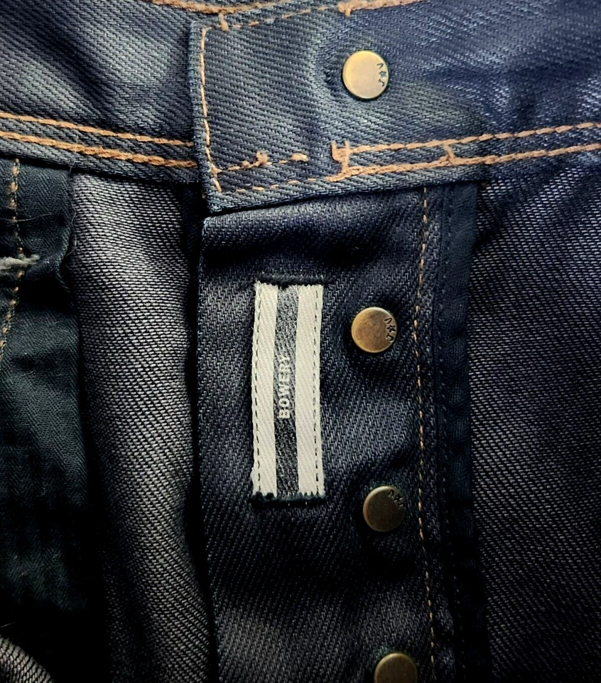 John Varvatos USA Bowery Jeans Men's 36x34 Slim Straight Button Fly Dark Denim - Image 4 of 4