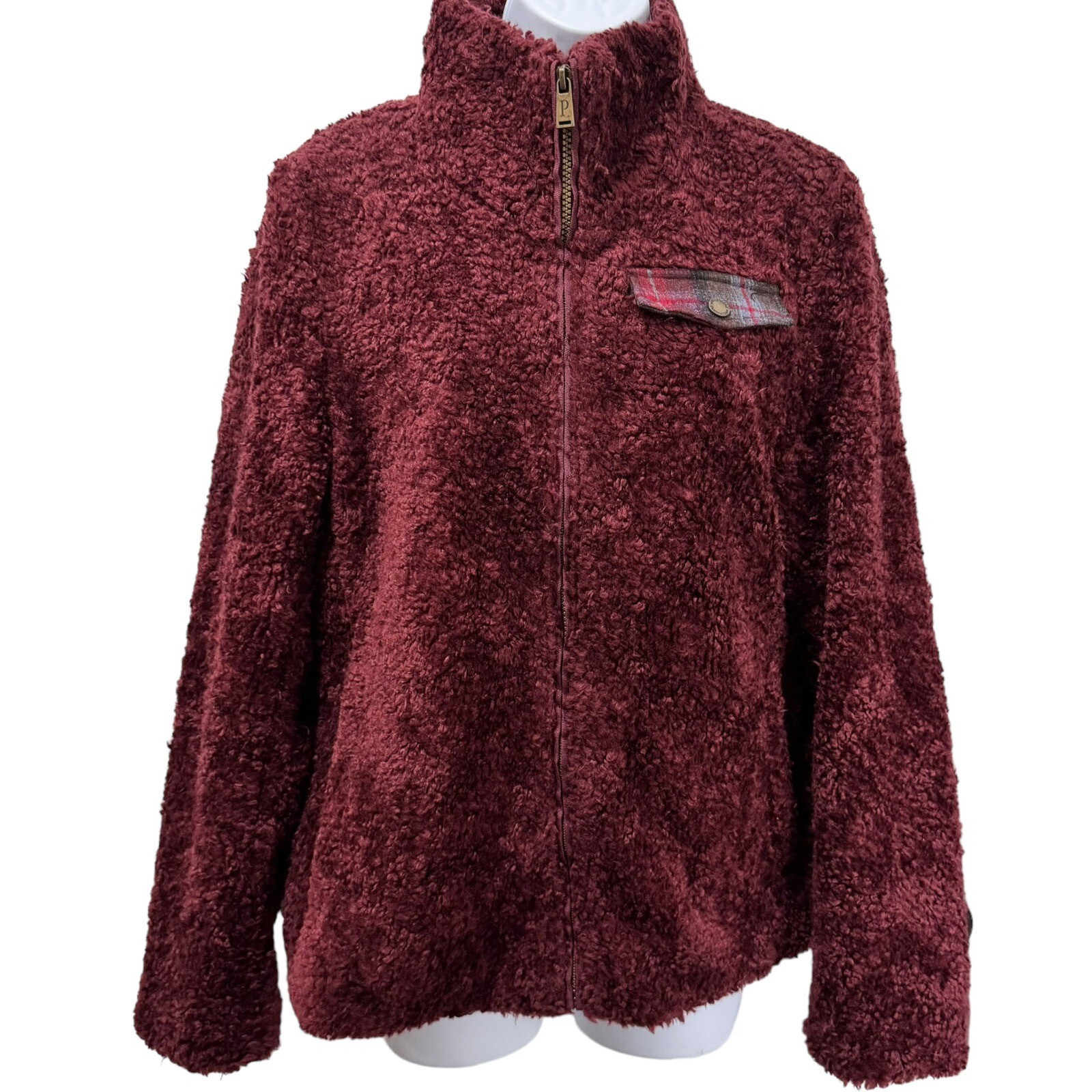 Pendleton Jacket Women’s Size Medium Burgundy She… - image 1