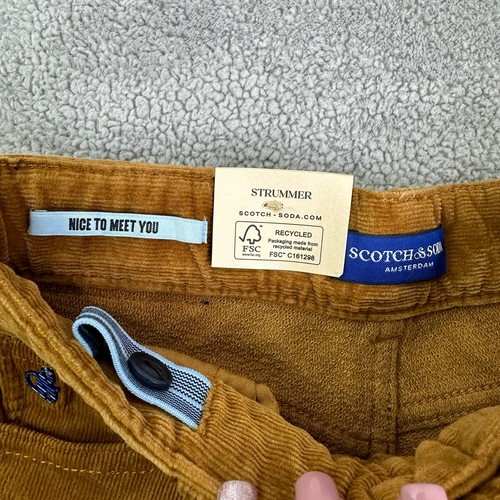 NWT Scotch & Soda Kid's Pants Corduroy Reg Slim Fit Strummer Size 6 / 116 $98 - Picture 5 of 9