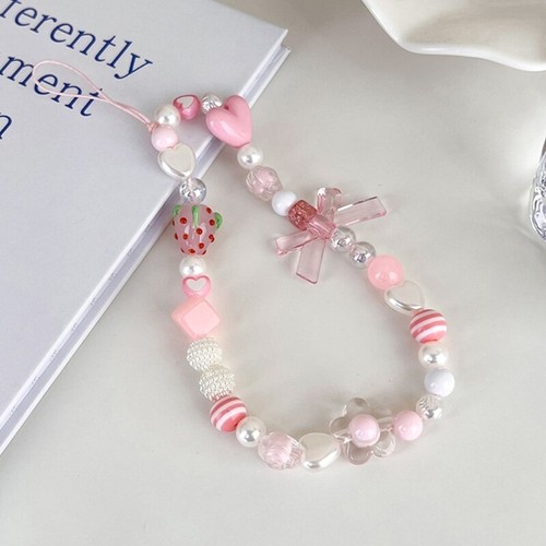 Sweet Beaded Charm Antidrop Keychain Lanyard Strap Bag Hanging Decoration - Zdjęcie 7 z 8