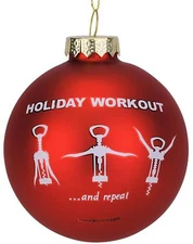 Tree Buddees Wine Opener Holiday Workout Funny Glass Christmas Ornament Xmas