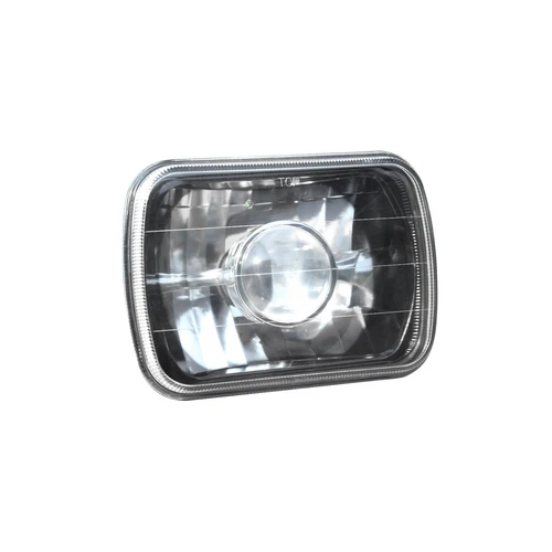 7" 7X6 Inch Square Glass Lens Diamond Cut Projector Headlights Pair H6054 H4 - Bild 5 von 11
