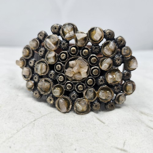 Guachani Boeloni - Semi precious Stone Buckle Leather Belm Sz XL Brown