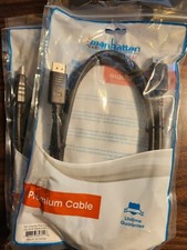 MANHATTAN 307116 6.6FT DISPLAYPORT M/M CABLE NEW 2-PACK