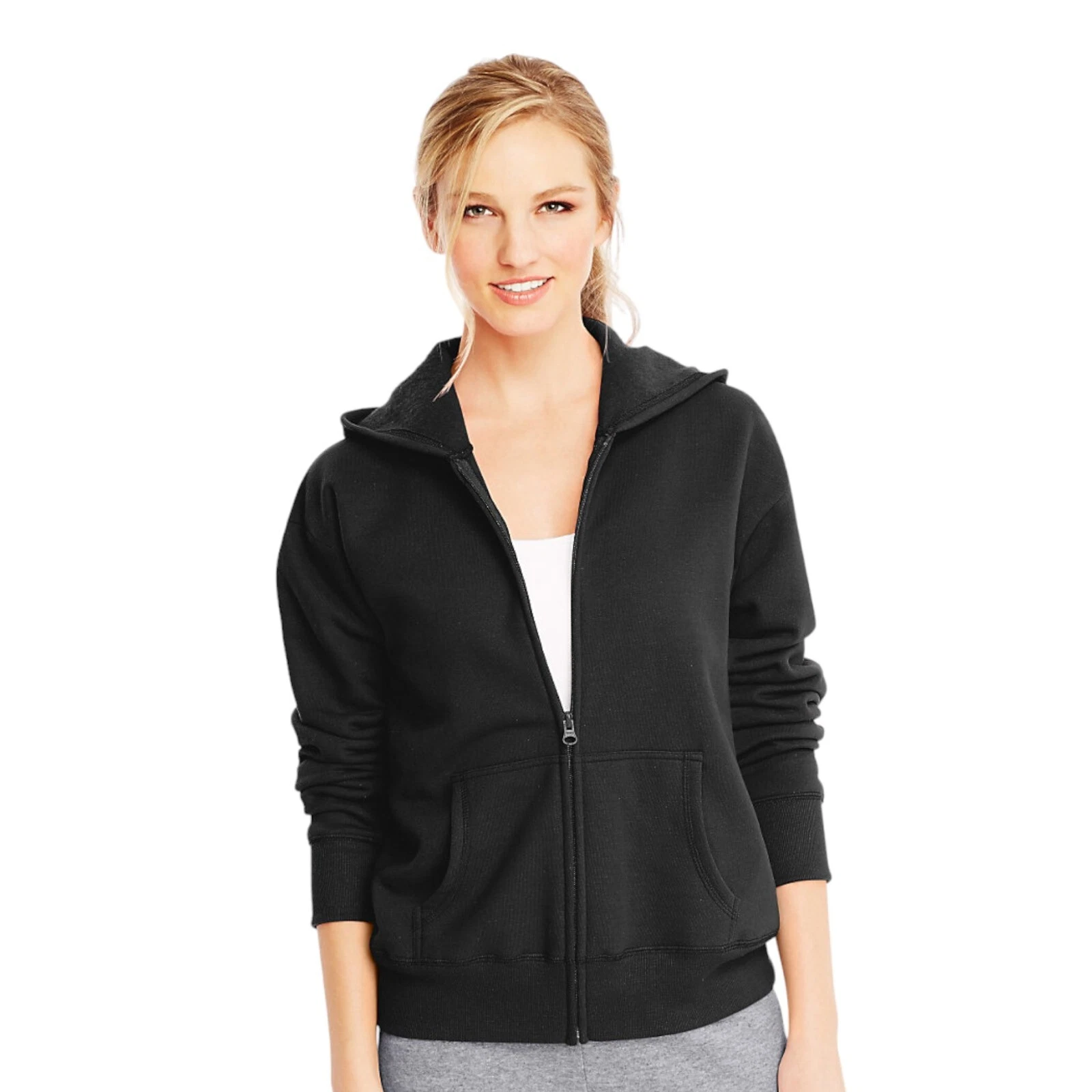 Hanes Women’s Hoodie Cotton Blend Lightweight Zip Up Jacket Pockets
Opens in a new window or tab