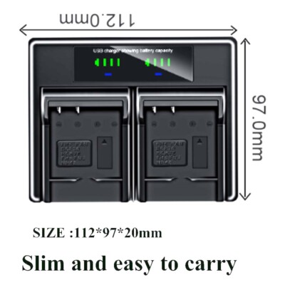 LCD USB-lader Voor Panasonic DMW-BCF10 – Slimme Oplader Met Type-C Voor Lumix-camera’s